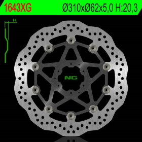 NG BRAKES Front Wave Floating Brake Disc 310mm Honda CRF 1000cc 15-22