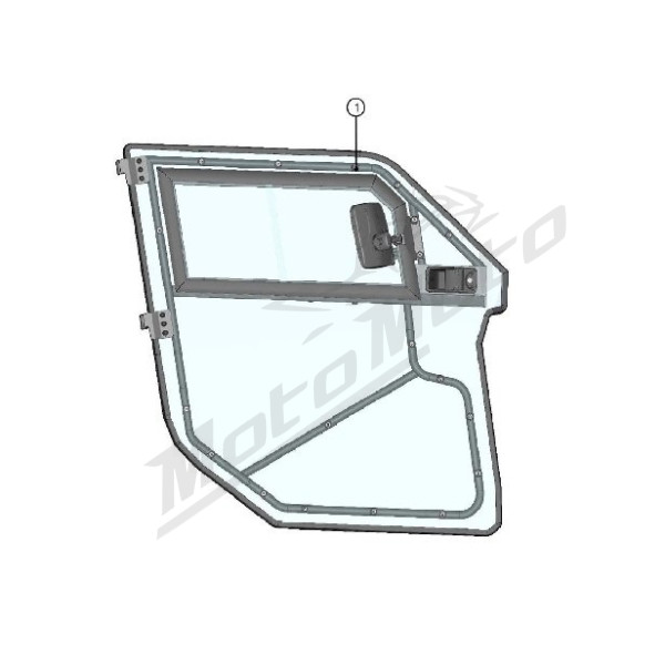 DFK Door panel right Can Am Maverick Trail