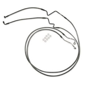 MAGNUM SHIELDING Chrome Lower Brake Line Harley Davdison FLHR / FLHRC / FLHX / FLTRX / FLHTK / FLHTCU 1584/1800 08-13 