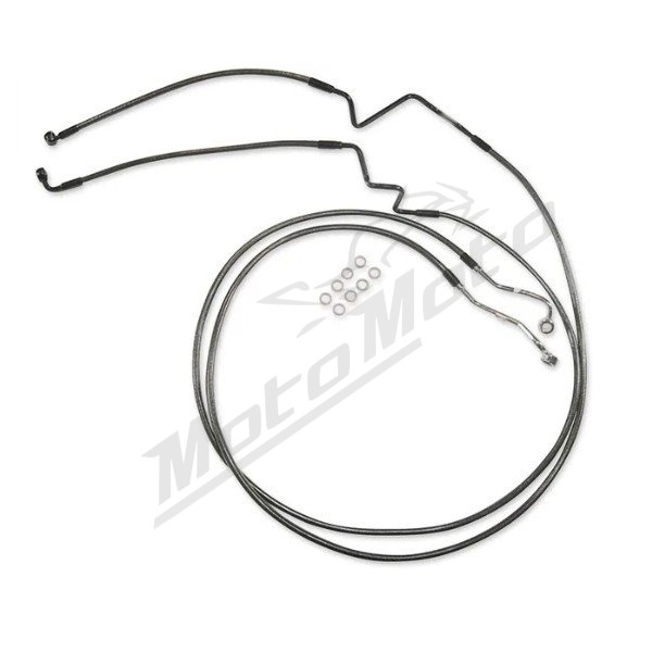 MAGNUM SHIELDING Chrome Lower Brake Line Harley Davdison FLHR / FLHRC / FLHX / FLTRX / FLHTK / FLHTCU 1584/1800 08-13 