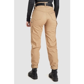 PANDO MOTO MILA CARGO Jeans for Women with Chino Style Cordura® Beige