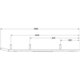 Sno-X slidžių montavimo dalis Ski Doo Formula / Grand Touring / Mach 1 / Summit 470-800 93-96