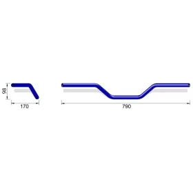 HIGHSIDER pro Naked Bike L02 Handlebar 22.2mm Aprilia / BWM / Ducati / Honda / Kawasaki / Moto Guzzi / Suzuki / Triumph / Yamaha 125-1000cc 95-23