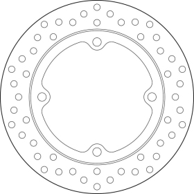 BREMBO Serie Oro Round Fixed Brake Disc Rear HONDA / PEUGEOT 400-650cc 2013-2022