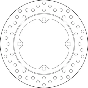 BREMBO Serie Oro Round Fixed Brake Disc Rear HONDA / PEUGEOT 400-650cc 2013-2022