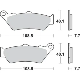 SBS LS Street Excel 674LS Sintered Rear Brake Pads Aprilia / BMW / CF Moto / Ducati / KTM / Triumph / Victory / Yamaha 450-2300cc 95-24
