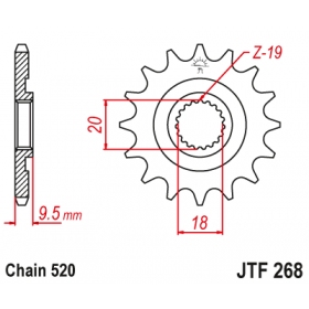 Front sprocket JTF268