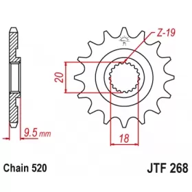 Front sprocket JTF268