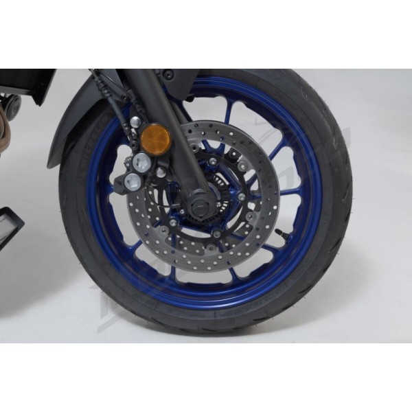 SW-MOTECH Front Axle Slider Set Kawasaki ZX-6 / Suzuki GSX-S / Yamaha MT-07 / XSR / XTZ 636-1000 14-26