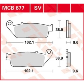 TRW SV Series Sindered Brake Pads Honda CB / CBF / CBR / CMX / CTX / NC / VT / VTR / XL 250-1000cc 87-24