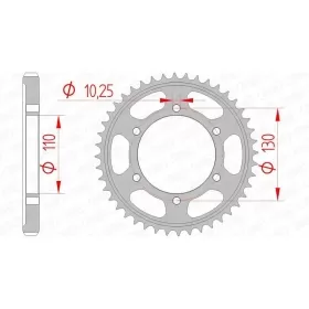 AFAM plieninė galinė žvaigždė 12813 - 530 YAMAHA/SUZUKI 1999-2021