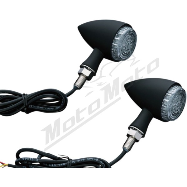 KURYAKYN Torpedo Universal Front Turn Lights Black M10x1.5x25mm