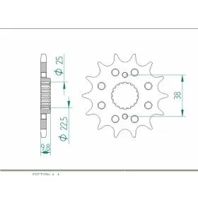 AFAM Steel Standard Front Sprocket 166400 - 520 14 teeth BMW G / HUSQVARNA TC / TE 450cc 08-14