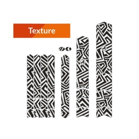 ALGIS frame protective stickers set (textured-black lines) L