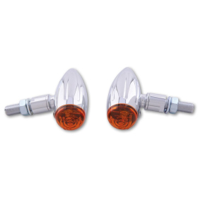 HIGHSIDER Smart Micro-Bullet Universal Turn Signals Chrome 2pcs
