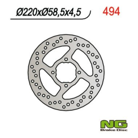 NG BRAKES Rear Fixed Brake Disc 220mm Yamaha YFS / YFM / YFZ 200-660cc 88-08