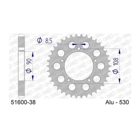 AFAM Aluminium Rear Sprocket 530 33-39 teeth DUCATI 500-900cc 1977-1983