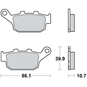 Brembo Brakepads Carbon-Ceramic Honda Foresight 250 2000-2005