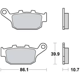 Brembo Carbon-Ceramic stabdžių trinkelės Honda Foresight 250 2000-2005