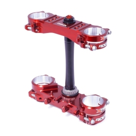 XTRIG ROCS Pro Supermotard Priekinės šakės tiltelis raudona HONDA CRF 250-450cc 2013-2021 (išnešimas Ø14-16mm)