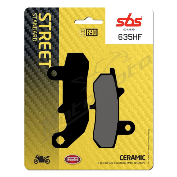 SBS HF Street 635HF Ceramic Organic Brake Pads Suzuki DR / RG 125-800cc 89-96