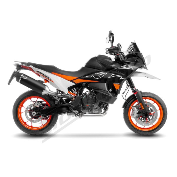 LEOVINCE LV-14 Black Edition Slip-On Muffler Stainless Steel / Carbon Fiber CF Moto / Husqvarna / KTM 790-901 19-26 