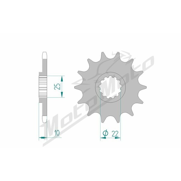 AFAM plieninė standartinė priekinė žvaigždutė 21510 - 520 14-15 dantukų APRILIA / YAMAHA / DERBI 650-660cc 04-15