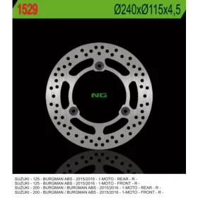 NG BRAKES Priekinis/galinis fiksuotas stabdžių diskas 240mm Suzuki UH Burgman 125-200cc 15-16