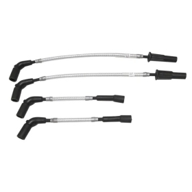 MAGNUM SHIELDING Spark Plug Wires Chrome Harley Davidson FLDE / FLFB / FLSB / FLHCS / FXST / FXLRST 1750/1923 18-24