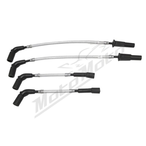 MAGNUM SHIELDING Spark Plug Wires Chrome Harley Davidson FLDE / FLFB / FLSB / FLHCS / FXST / FXLRST 1750/1923 18-24