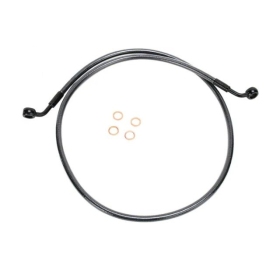 MAGNUM SHIELDING Single Disc Front Brake Line Black Harley Davidson XL / XLH 883/1200 86-13 106.5cm