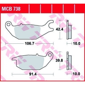 BRAKE PADS TRW MCB738 STANDARD