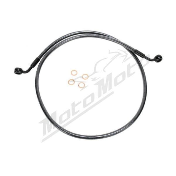 MAGNUM SHIELDING Single Disc Front Brake Line Black Harley Davidson XL / XLH 883/1200 86-13 106.5cm