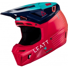 Krosinis šalmas Leatt 8.5 Royal + Krosiniai Leatt 5.5 Velocity akiniai