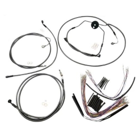 MAGNUM SHIELDING Black Pearl Handlebar Installation Kit 38/43cm Harley Davidson FXFB / FXLRS / FXLRST 1750/1923 08-12