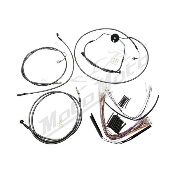 MAGNUM SHIELDING Black Pearl Handlebar Installation Kit 38/43cm Harley Davidson FXFB / FXLRS / FXLRST 1750/1923 08-12