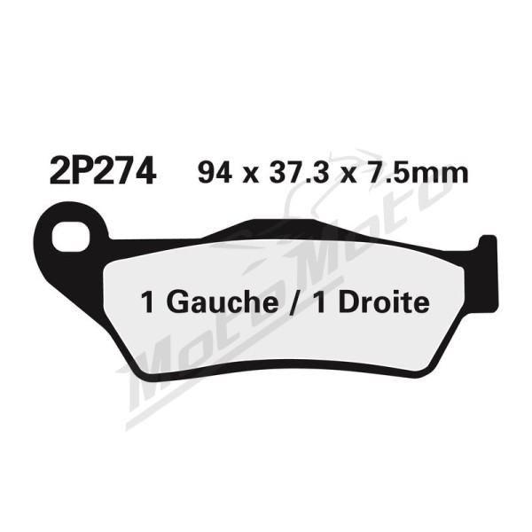 NISSIN Street /Off-Road Sintered Metal Brake pads - 2P-274ST-MX
