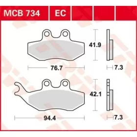 TRW All Round Sintered Metal MCB734 Brake Pads AJP / Aprilia / Bnelli / Beta / Derbi / Generic / MBK / Peugeot / Yamaha 50-400cc 99-25