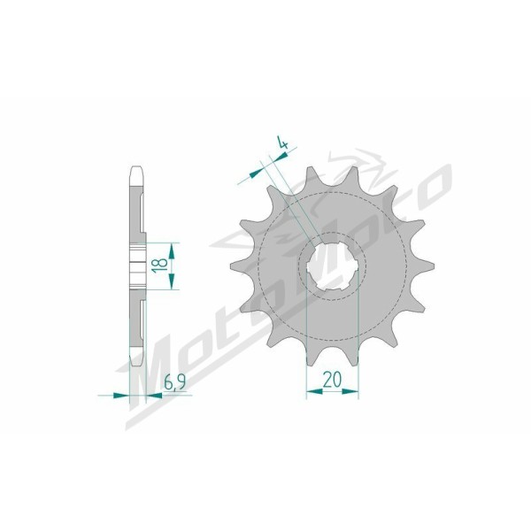 AFAM Steel Standard Front Sprocket 20204 - 520 13 teeth HONDA CR 125 1984-1986