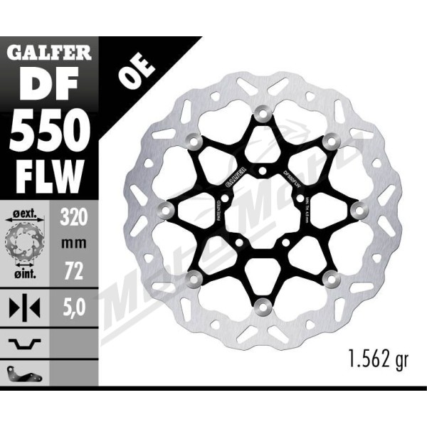 GALFER Wave® Front Brake Rotor Royal Enfield Continental GT / Interceptor 650cc 19-23