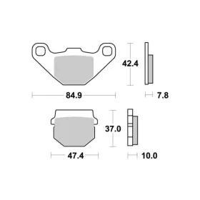 Sbs Brakepads 102HF Ceramic Aprilia / Gilera / Kreidler / Malaguti / Peugeot / Piaggio