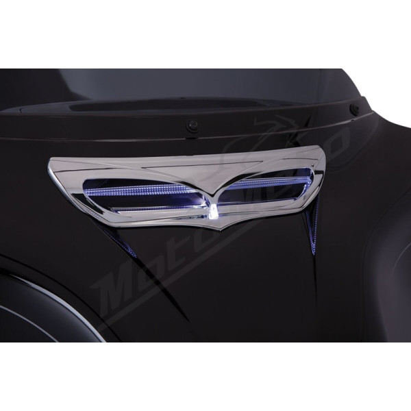 CIRO LED Lighted Fairing Vent Trim Harley Davidson FLH / FLHR / FLHRC 1690-1923cc 14-25