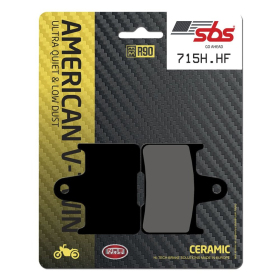 SBS HHF 715H.HF Street Ceramic Organic Brake Pads Harley Davidson XL 883-1200cc 14-22