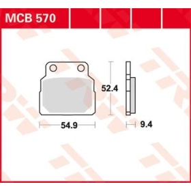 TRW All Round MCB570 Sintered Metal Brake Pads Honda CB 450N 1986
