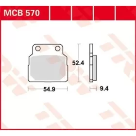 TRW All Round MCB570 Sintered Metal Brake Pads Honda CB 450N 1986