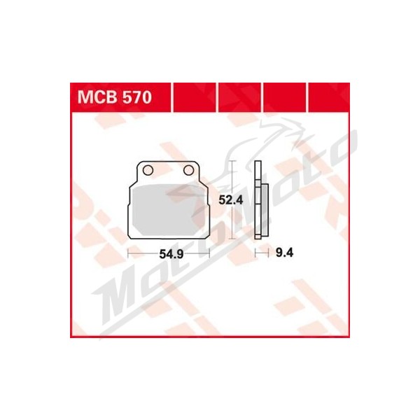 TRW All Round MCB570 Sintered Metal Brake Pads Honda CB 450N 1986