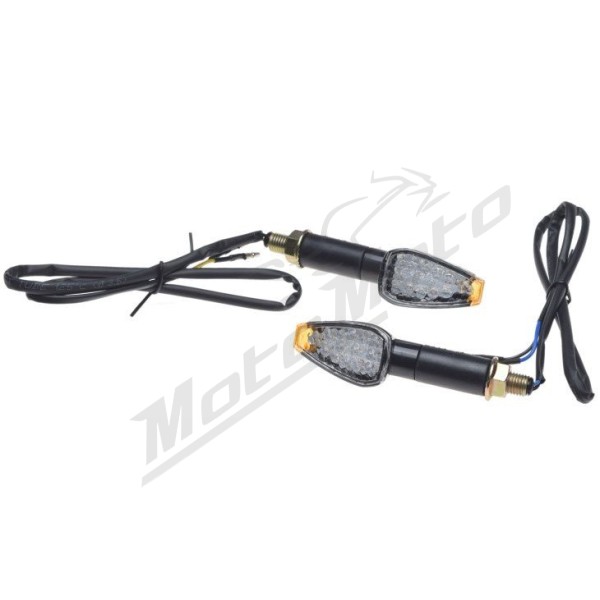 Universal turn signals Black LED 2pcs