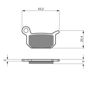 GOLDFREN stabdžių trinkelės 190 Ceramic Carbon K1 GasGas / Husqvarna / Ktm 50-65 04-24