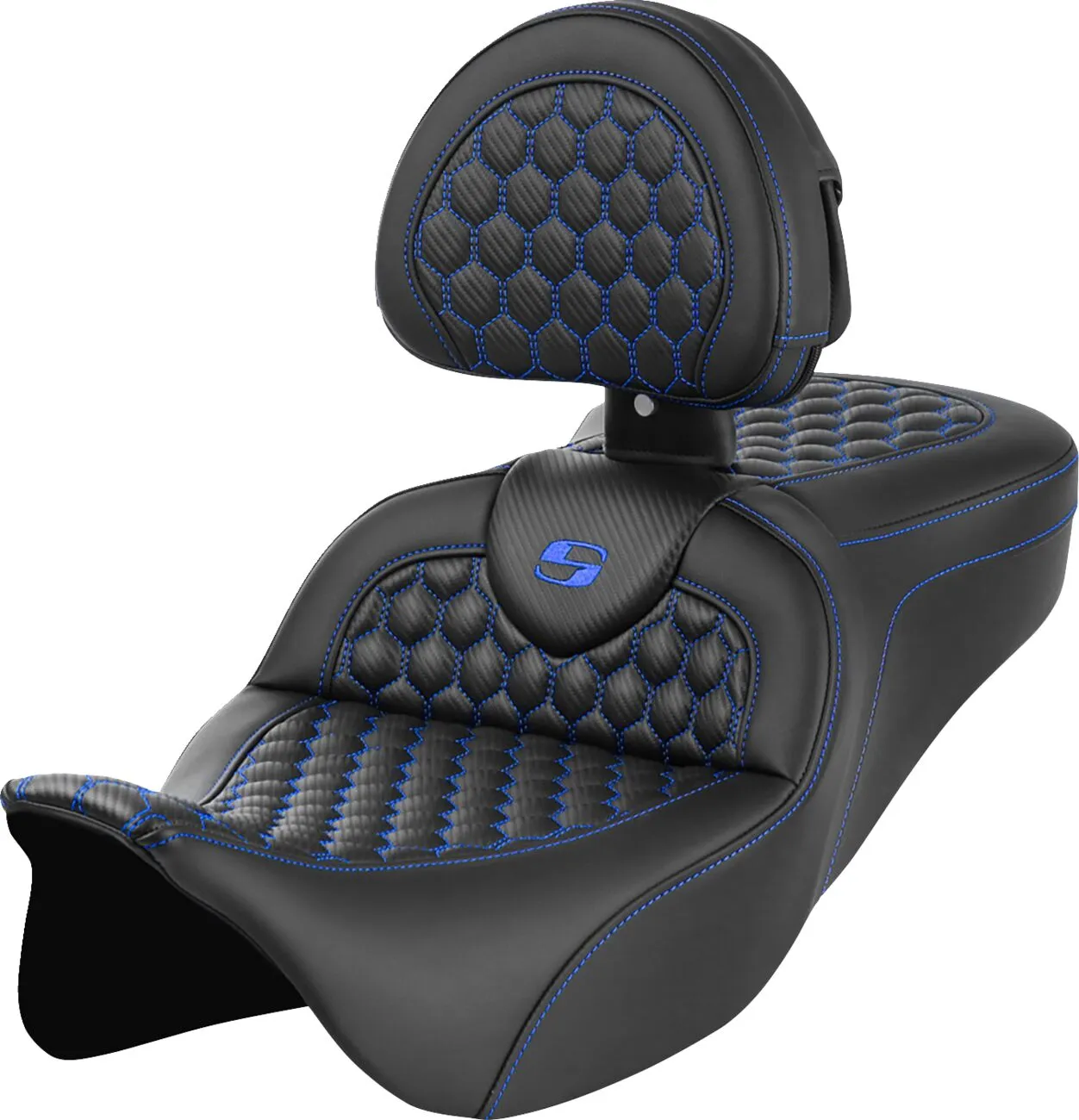 SADDLEMEN Honeycomb Roadsofa™ Seat Harley Davidson FLH / FLHR / FLHTCU / FLHX / FLHXS / FLTRXS / FLTRXST 1584-1923cc 08-23