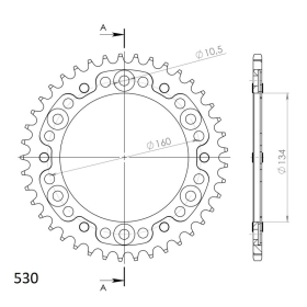 Supersprox Stealth Rear sprocket Gold 42t